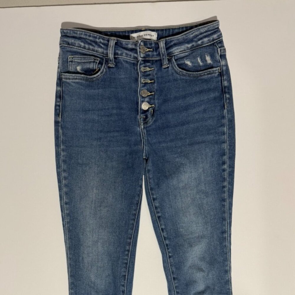 Flying Monkey Platinum Denim Jeans Womens 27 Stretch Mid Rise Darker